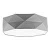 Plafond Deckenleuchte Deckenaufbauleuchten KANTOOR GRAY Rund 52cm Weiß-Grau 15W 4xE27 1566 TK Lighting