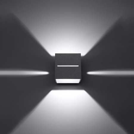 Wandleuchte LOBO G9 Cube Up-Down Modern Grau SOLLUX