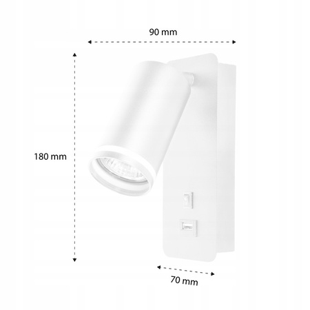 Masterled GU10 White Ring Wall Spot Reflektor Wandlampe zum Lesen