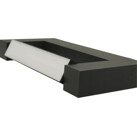 Lampe über dem Spiegel LOVIS Wandmontierte LED-Badezimmer-Wandleuchte 12W 840lm Schwarz Neutral 60cm IP44 360°