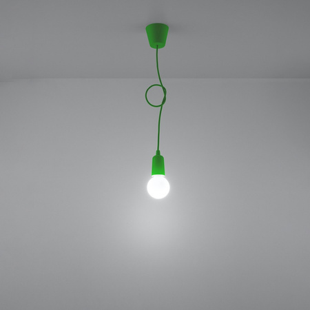 DIEGO E27 LED-Hängeleuchte Grün SOLLUX