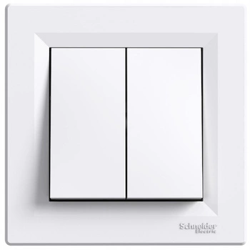 Asfora Doppel-Treppenmontageschalter Schalter IP20 weiß