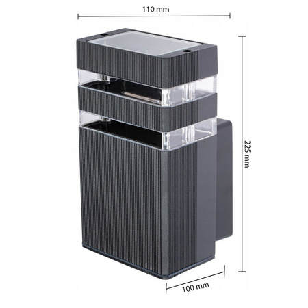 Fassade Wandleuchte INEZ Dunkelgrau GU10 ALUMINIUM IP54