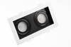 Einbaustrahler 2x GU10, Einbauspot HALOGEN Quadrat beweglich Weiß GEMINUS LUMILED