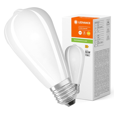 LED Lampen ST64 E27 6.5W = 55W 730lm 2700K Warmweiß FILAMENT LEDVANCE