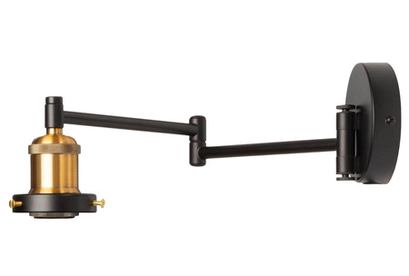 Goldene und schwarze E27-Wandlampe Broken Loft-Wandlampe