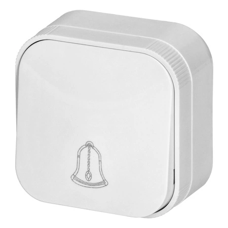 Türklingeltaster für Aufputzmontage IP20 ORNO WEISS
