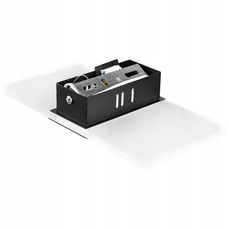 LED Wandleuchte über Spiegel 5W 360lm 4000K Schwarz Plaxio Masterled