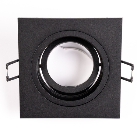 Einbaustrahler GU10, MR16 Einbauspot HALOGEN Quadrat beweglich Schwarz CASSIO LUMILED