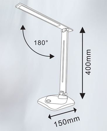Schreibtischlampe LED 8W CCT 3in1 3000-6500K Schulweiß TOLEDO GOLDLUX (Polux)