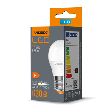 LED Lampen E27 G45 Kugel 7W = 50W 630lm 3000K Warm 240° Videx