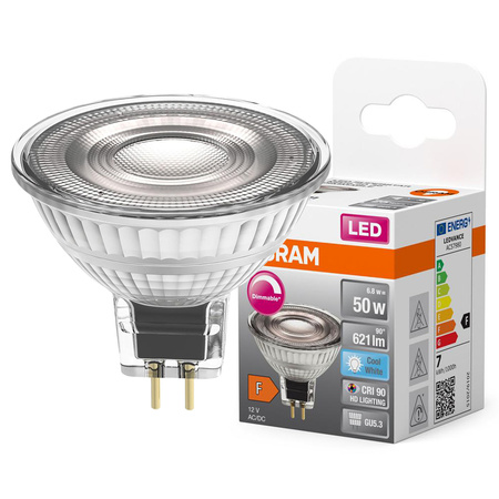 LED Leuchtmittel GU5.3 MR16 8W = 50W 621lm 4000K Neutral 36° CRI90 12V OSRAM SUPERSTAR Dimmbar