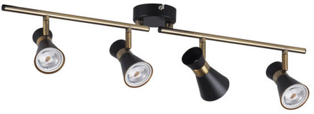 MILENO Deckenleuchte 4xGU10 Schwarz Gold 72cm Kanlux