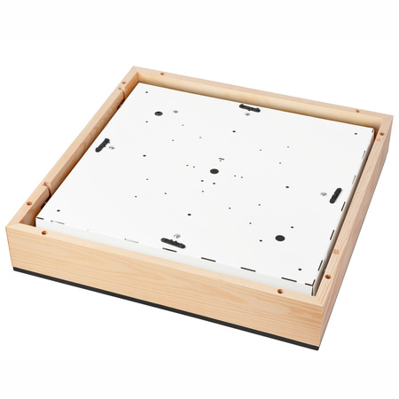 Plafond LED-Deckenleuchte SANTIAGO 4xE27 Quadratisch aus Holz LD-PD-9.6 Lamkur
