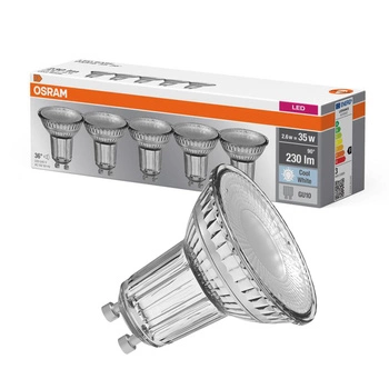 5x GU10 LED Lampe 2.6W = 35W 230lm 4000K Neutral 36° OSRAM Sockel
