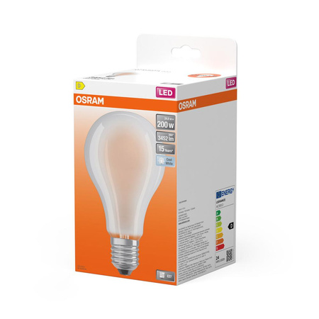 E27 A60 LED Lampen 24W = 200W 3452lm 4000K Neutral 300° OSRAM STAR Filament