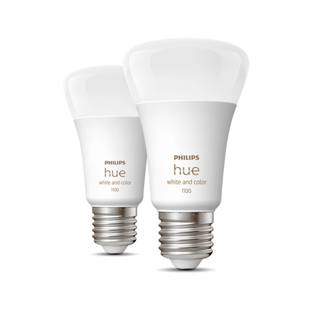 2PAK LED-Glühbirne E27 A60 9W CCT RGB PHILIPS HUE Weiß & COLOR Ambiente Bluetooth Zigbee