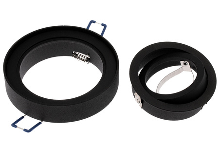 HALOGEN Einbaustrahler Tuba Spot, beweglich GU10 Rund Schwarz 20mm MIDI + LED GU10 6W 4000K LUMILED