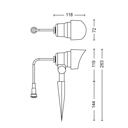 LED-Gartenleuchte für den Außenbereich SPOT BL GardenLink 6W 12V 2700K IP44 Beweglicher Einbau PHILIPS