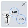 10x LED Lampen GU10, Glühbirne aus Glass 6W = 50W 580lm 120° 4000K neutral LUMILED