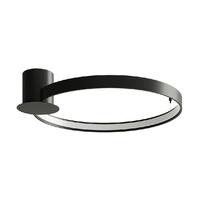 Aufbaulampe RIO LED 30W 3000K Deckenaufbauleuchten Rund 55cm Schwarz SOLLUX