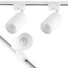 Beleuchtungsschienen-Set 1m Schiene + 2 x LED-Schienenstrahler GU10WEISS mit Zierring