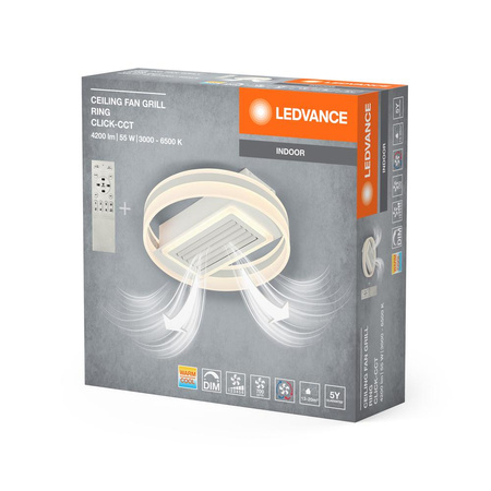 Plafond LED-Deckenleuchte 55W 3100lm 3000K - 6500K CCT Dimmbar Weiß 50cm Decke Ledvance