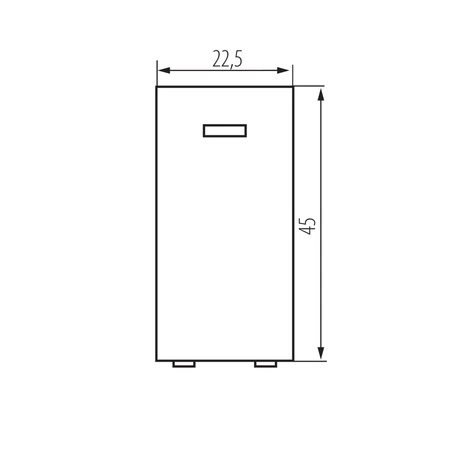 Einpoliger Wendeschalter Beleuchteter 16A Rechteckig Weiß Office Kanlux