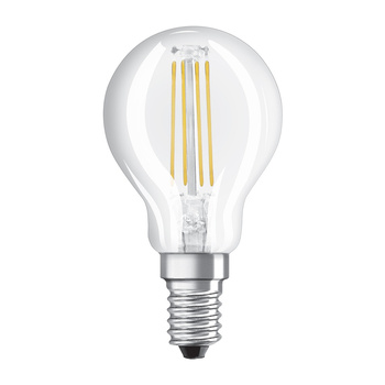 LED Leuchtmittel E14 P45 CL 4W = 40W 470lm 2700K Warm 300° OSRAM STAR Filament