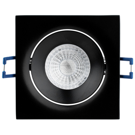 Halogen-Deckeneinbauleuchte quadratisch beweglich Schwarz GU10