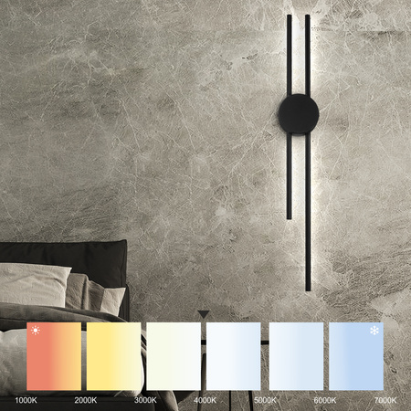 Wandleuchte LANA LED 15W 1900lm 4000K Neutrale Farbe Schwarz KM-2.197 Lamkur