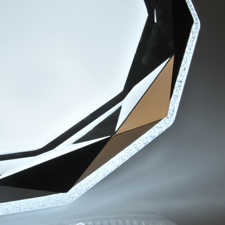 PLAFON LED Diamantlampe Deckenleuchte 50cm 3000-6500K mit Fernbedienung GLÄNZEND GOLDLUX (Polux)