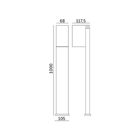 LED-Gartenleuchte QUAZAR 15S GU10 IP44 KOBI Schwarz
