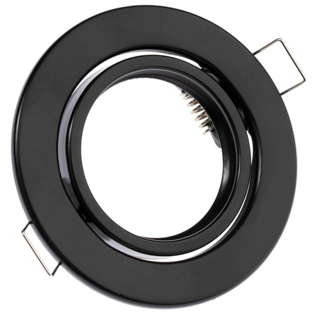 Einbaustrahler GU10, MR16 Einbauspot HALOGEN Runde beweglich Schwarz Blech AURELI LUMILED