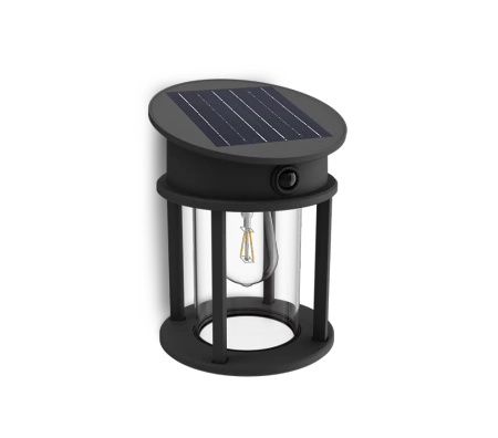 Gartenwandlampe Solar Outdoor Fassade LED 3.2W 470lm 4000K IP44 mit Bewegungs- und Dämmerungssensor Schwarz Geri Ultra Efficient Philips