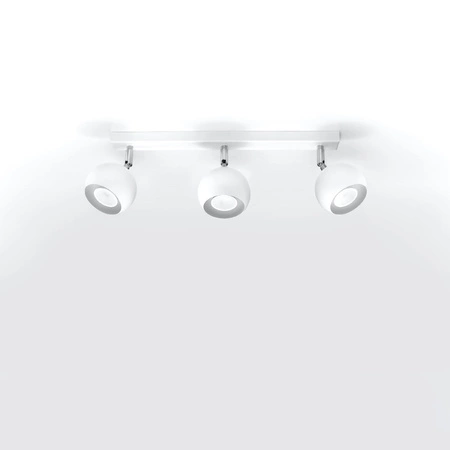 Anbauleuchte OCULARE 3L 3xGU10 Reflektor Halogen Beweglich Minimalistisch Weiß SOLLUX