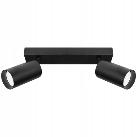 Spot Wandleuchte Spotlight LED Deckenleuchte Aufbau SCHWARZ Schwarz Modern 2xGU10