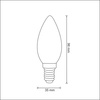 LED Leuchtmittel E14 B35 4W = 40W 400lm 3000K Warm 360° GOLDLUX Filament (Polux)