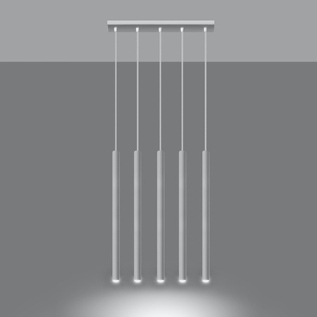 PASTELO 5xG9 Hängeleuchte Minimalistisch Weiß SOLLUX