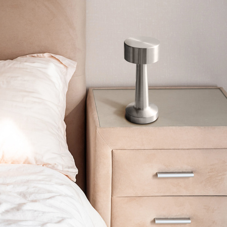 Simply Sanico Goldlux Dekorative LED Tisch Silber Dimmbare Schreibtischlampe