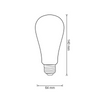 E27 ST64 LED Leuchtmittel 7,5W = 75W 1055lm 3000K Warm 360° GOLDLUX Filament (Polux)