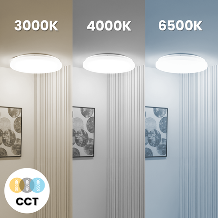 Plafond LED-Anbauleuchte SALUS2 48W IP44 CCT Weiß Rund 40cm + LUMILED PILOT