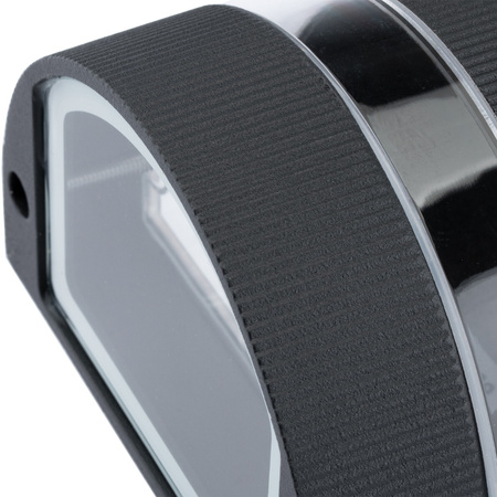 Fassaden-Wandleuchte doppelt HANA Round LED 2x GU10 Aluminium schwarz IP54