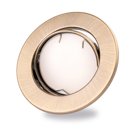 Einbaustrahler GU10, MR16 Einbauspot HALOGEN Runde beweglich Antik Blech AURELI LUMILED