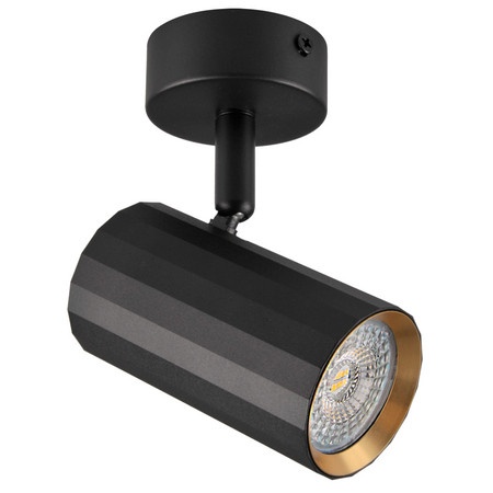 GU10 Schwarzgold NICEA Sanico Goldlux Wand- und Deckenstrahler mit Reflektor