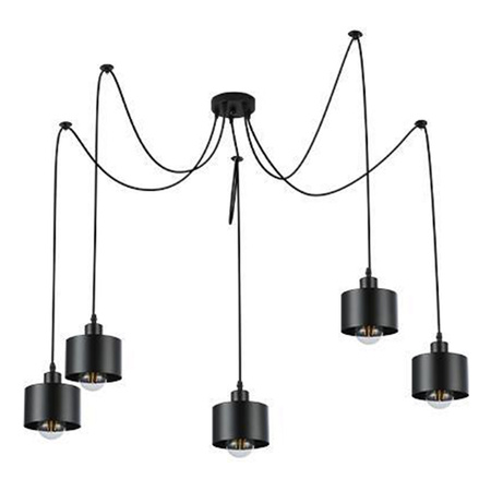 Masterled Ceiling Luminaire 5x E27 Schwarz Elza Pendelleuchte