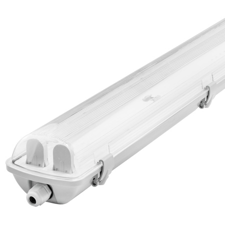 Hermetische Feuchtraumleuchte LED 2x T8, G13 Leuchte IP65 150cm+LED-Leuchtstofflampen 25W 6500K LUMILED