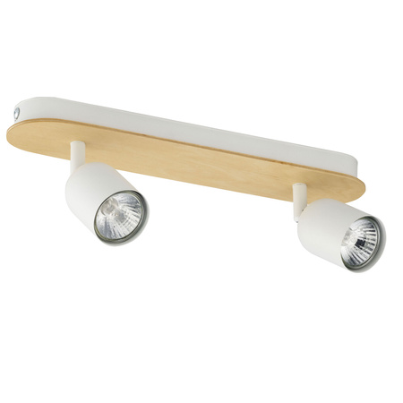 TOP WOOD Spot Weiße Deckenleuchte aus Holz Classic 2xGU10 3295 TK Lighting