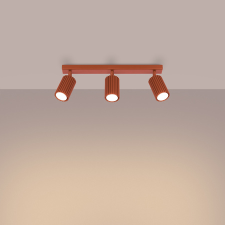 Tuba Spot Reflektor Deckenleuchte 3x GU10 Ocker Rot Carbon Deep Space SL.1638 Sollux