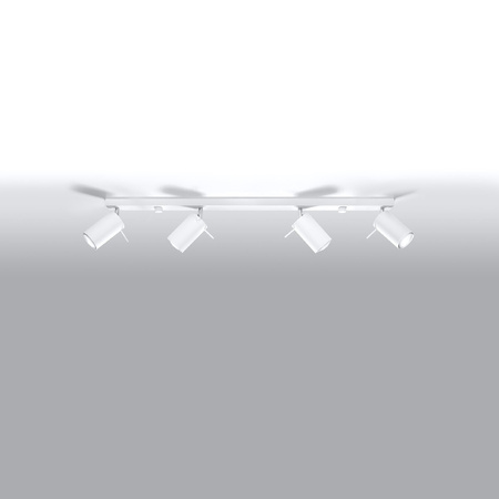 Anbauleuchte RING 4L 4xGU10 Reflektor Halogen Beweglich Minimalistisch Weiß SOLLUX